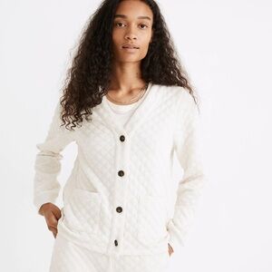 Madewell (Re)sourced Quilted Crop Cardigan
Sweatshirt, Antique Cream, Sz Sm